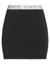 Kontatto Woman Mini Skirt Black Size M Polyester, Elastane In Black