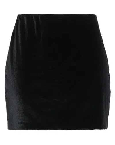 Kontatto Woman Mini Skirt Black Size M Polyester, Elastane
