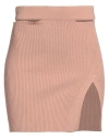 Kontatto Woman Mini Skirt Camel Size Onesize Viscose, Acrylic, Elastane In Beige
