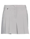 Kontatto Woman Mini Skirt Light Grey Size M Polyester, Elastane In Grey