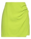 Kontatto Woman Mini Skirt Lime Green Size M Polyester, Elastane