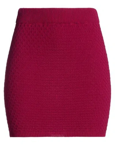 Kontatto Woman Mini Skirt Magenta Size Onesize Cotton In Red