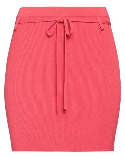 Kontatto Woman Mini Skirt Tomato Red Size Onesize Viscose, Acrylic, Elastane