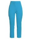 Kontatto Woman Pants Azure Size M Polyester, Elastane In Blue