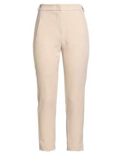 Kontatto Woman Pants Beige Size 10 Polyester, Elastane In Neutral