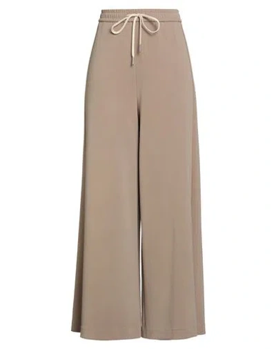 Kontatto Woman Pants Beige Size 8 Modal, Polyester In Brown