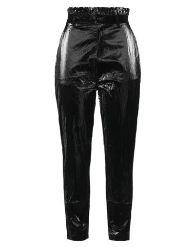 Kontatto Woman Pants Black Size S Polyurethane, Viscose, Polyester, Cotton, Metal