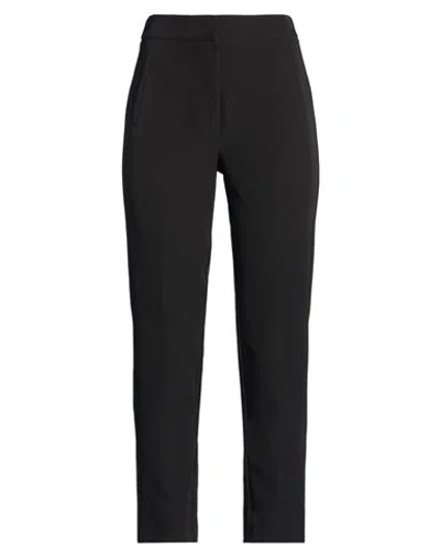 Kontatto Woman Pants Black Size Xs Polyester, Elastane In Metallic