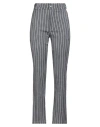 Kontatto Woman Pants Blue Size 6 Cotton, Elastane In Gray