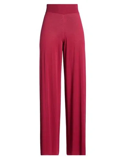 Kontatto Woman Pants Brick Size Onesize Viscose, Polyester In Burgundy