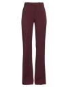 Kontatto Woman Pants Burgundy Size 8 Polyester, Viscose, Elastane In Red