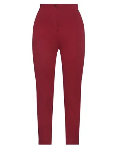 Kontatto Woman Pants Burgundy Size S Viscose, Nylon, Elastane In Red