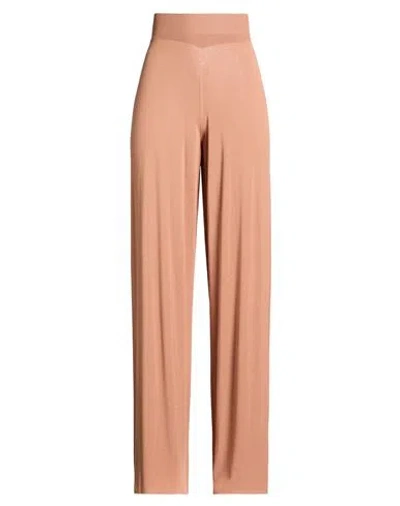 Kontatto Woman Pants Camel Size Onesize Viscose, Polyester In Brown
