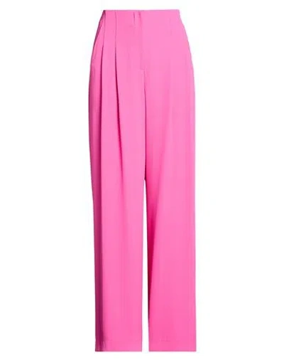 Kontatto Woman Pants Fuchsia Size 10 Polyester, Elastane In Pink