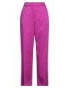 Kontatto Woman Pants Fuchsia Size M Polyester, Elastane In Pink