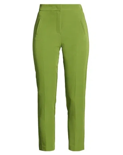 Kontatto Woman Pants Khaki Size Xs Polyester, Elastane In Green