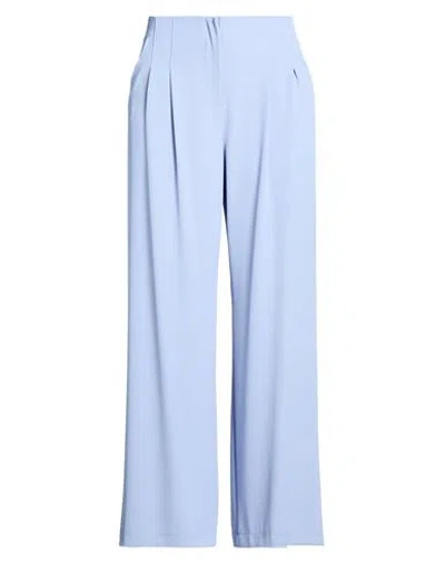 Kontatto Woman Pants Lilac Size 10 Polyester, Elastane In Blue