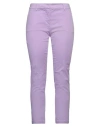 Kontatto Woman Pants Light Purple Size Xs Cotton, Elastane