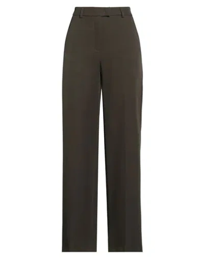 Kontatto Woman Pants Military Green Size 6 Polyester, Elastane In Gold