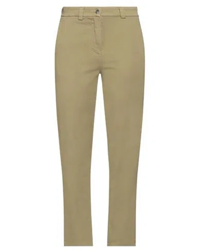 Kontatto Woman Pants Military Green Size Xs Cotton, Elastane