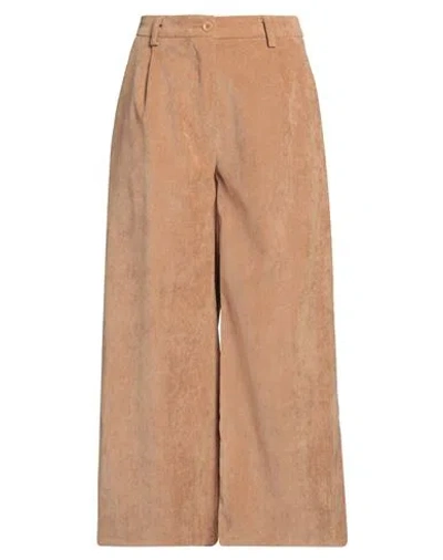 Kontatto Woman Pants Mustard Size M Polyester, Polyamide, Elastane In Yellow