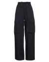 Kontatto Woman Pants Navy Size S Cotton, Elastane In Black