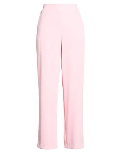 Kontatto Woman Pants Pink Size 8 Polyester, Elastane