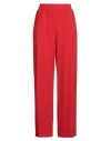 Kontatto Woman Pants Red Size M Polyester, Elastane In Red