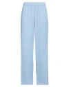 Kontatto Woman Pants Sky Blue Size 8 Polyester, Elastane
