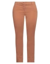 Kontatto Woman Pants Tan Size L Cotton, Elastane In Brown