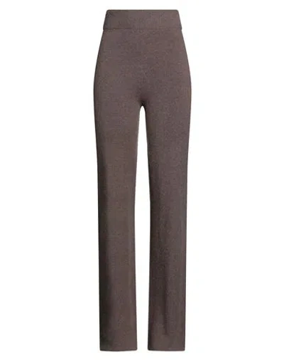 Kontatto Woman Pants Taupe Size Onesize Viscose, Polyester, Polyamide In Gray