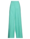 Kontatto Woman Pants Turquoise Size M Polyester, Elastane In Blue