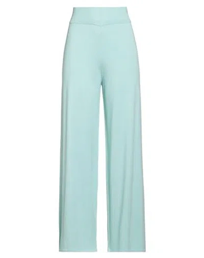 Kontatto Woman Pants Turquoise Size Onesize Viscose, Acrylic, Elastane In Blue