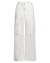 Kontatto Woman Pants White Size M Cotton, Elastane In White