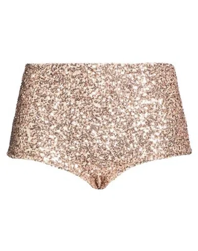 Kontatto Woman Shorts & Bermuda Shorts Bronze Size 6 Polyester, Elastane In Gold