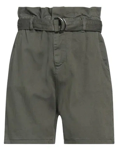 Kontatto Woman Shorts & Bermuda Shorts Military Green Size Xs Cotton