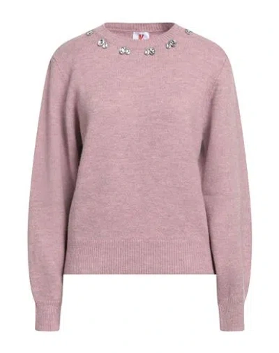 Kontatto Woman Sweater Antique Rose Size Onesize Acrylic, Polyamide, Polyester, Wool, Viscose In Pink