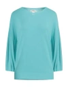 Kontatto Woman Sweater Azure Size Onesize Viscose, Polyester In Blue