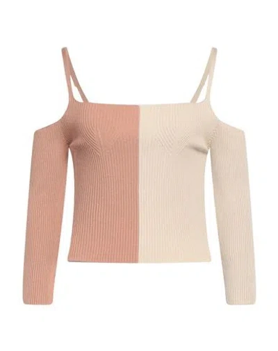 Kontatto Woman Sweater Beige Size Onesize Viscose, Acrylic, Elastane