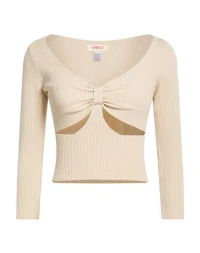 Kontatto Woman Sweater Beige Size Onesize Viscose, Acrylic, Elastane In Neutral