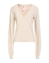 Kontatto Woman Sweater Beige Size Onesize Viscose, Polyamide In Neutral