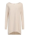 Kontatto Woman Sweater Beige Size Onesize Viscose, Polyester In Beige