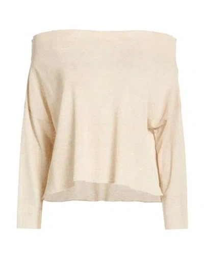Kontatto Woman Sweater Beige Size Onesize Viscose, Polyester In Neutral