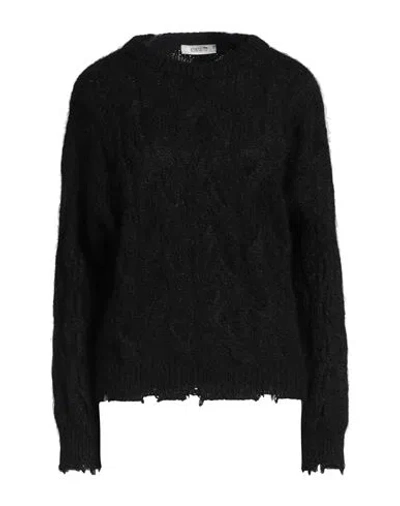 Kontatto Woman Sweater Black Size Onesize Acrylic, Mohair Wool, Polyamide