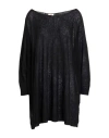 Kontatto Woman Sweater Black Size Onesize Linen, Polyamide