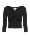 Kontatto Woman Sweater Black Size Onesize Viscose, Acrylic, Elastane In Black