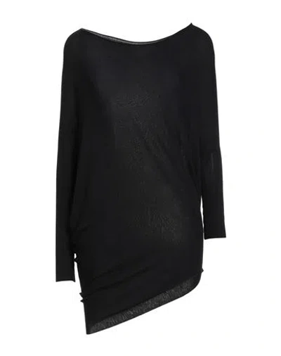 Kontatto Woman Sweater Black Size Onesize Viscose, Pbt - Polybutylene Terephthalate In Black