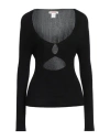 Kontatto Woman Sweater Black Size Onesize Viscose, Pbt - Polybutylene Terephthalate
