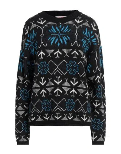 Kontatto Woman Sweater Black Size Onesize Wool, Acrylic