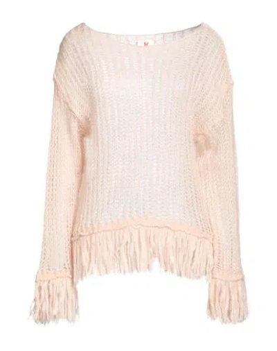Kontatto Woman Sweater Blush Size Onesize Acrylic, Mohair Wool, Polyamide In Pink